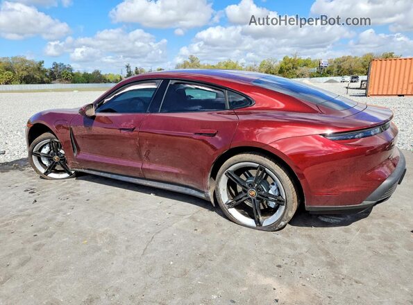 WP0AA2Y1XMSA18089 2021 PORSCHE TAYCAN Burgundy Rear left