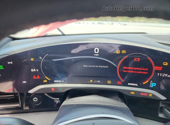 WP0AA2Y1XMSA18089 2021 PORSCHE TAYCAN Burgundy Instrument cluster view