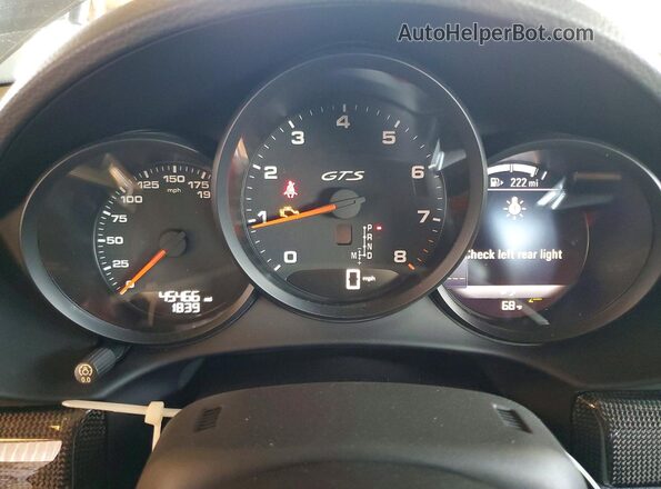 WP0AB2A80KS278970 2019 PORSCHE CAYMAN Black Widok zestawu wskaźników