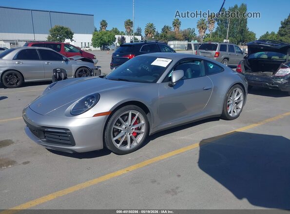 WP0AB2A9XMS222014 2021 PORSCHE 911 Gray წინა მარცხენა ხედი სამი მეოთხედიდან