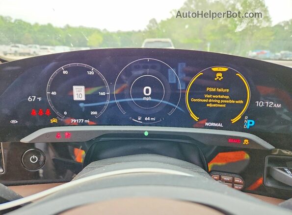 WP0AB2Y10LSA50075 2020 PORSCHE TAYCAN Gray Instrument cluster view