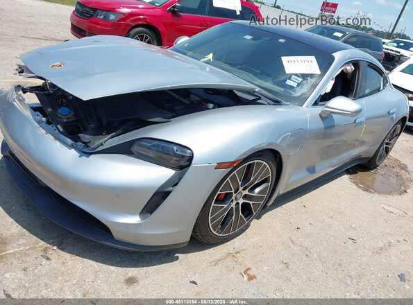 WP0AB2Y12MSA42643 2021 PORSCHE TAYCAN Серебряный Передняя левая четверть