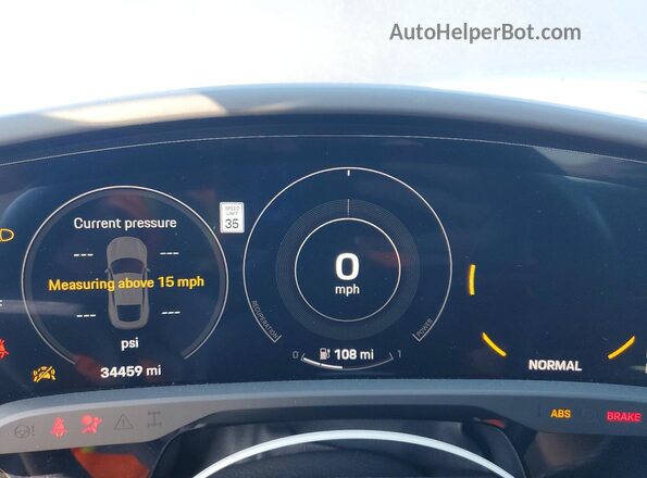 WP0AB2Y15MSA45181 2021 PORSCHE TAYCAN Gray Instrument cluster view