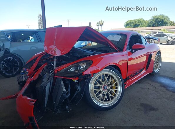 WP0AC2A80MK289323 2021 PORSCHE CAYMAN Red Передня ліва чверть