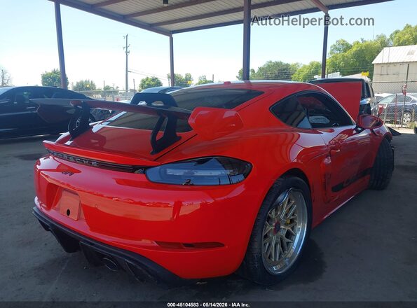 WP0AC2A80MK289323 2021 PORSCHE CAYMAN Red Задня права чверть