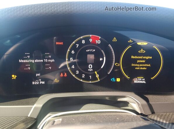 WP0AC2A96SS274217 2025 PORSCHE 911 Синий Вид щитка приборов