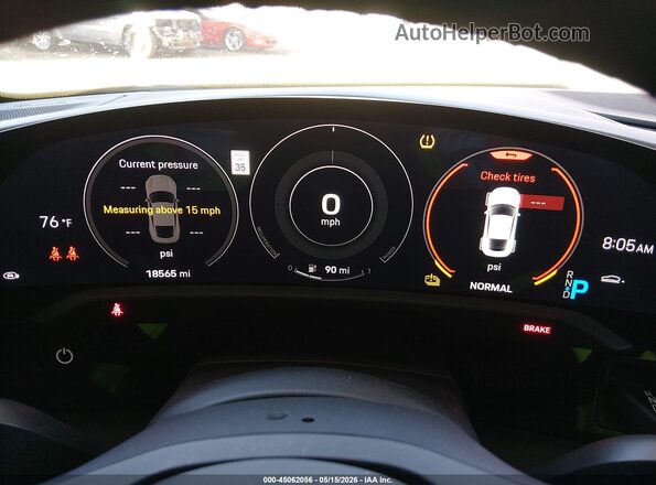 WP0AC2Y17LSA72121 2020 PORSCHE TAYCAN White უკანა სავარძლების ხედი