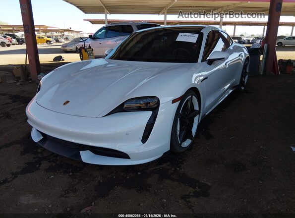 WP0AC2Y17LSA72121 2020 PORSCHE TAYCAN White წინა მარცხენა ხედი სამი მეოთხედიდან