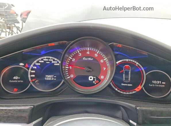 WP0AF2A71JL141766 2018 PORSCHE PANAMERA Black Вид щитка приладів