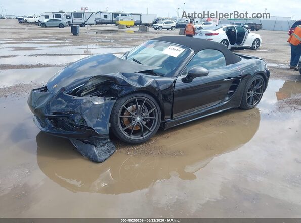 WP0CA2A8XMS210318 2021 PORSCHE 718 BOXSTER Black Առջևի ձախ երեք քառորդ տեսարան