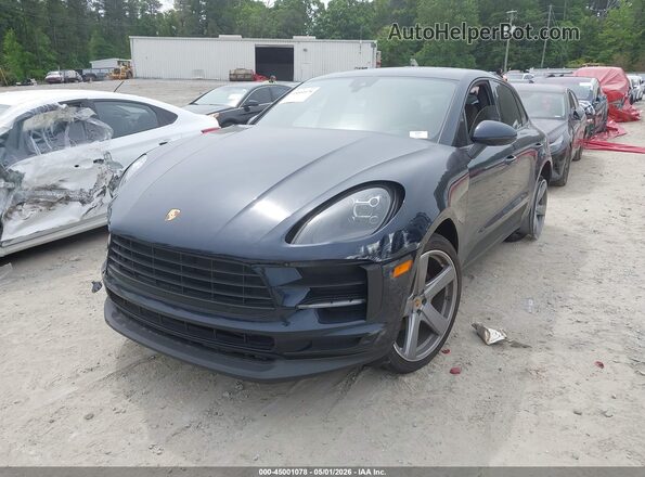 WP1AA2A59LLB10232 2020 PORSCHE MACAN Dark Blue Առջևի ձախ երեք քառորդ տեսարան