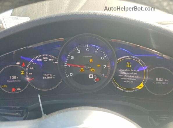 WP1AA2AY4KDA06508 2019 PORSCHE CAYENNE Black Вид щитка приладів
