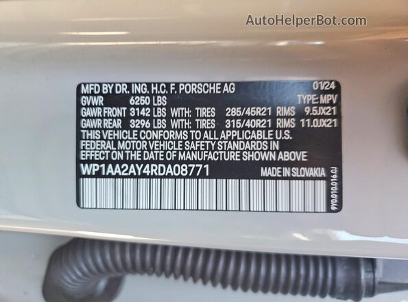 WP1AA2AY4RDA08771 2024 PORSCHE CAYENNE Beige 