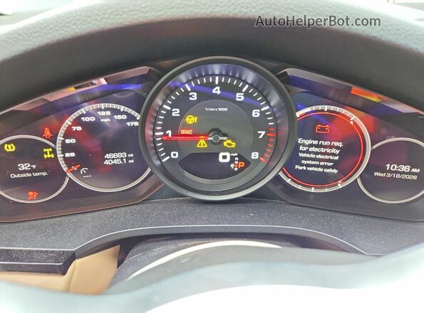 WP1AA2AY9KDA17570 2019 PORSCHE CAYENNE Charcoal Սարքավորումների վահանակի տեսք
