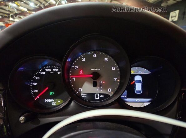 WP1AB2A50GLB42702 2016 PORSCHE MACAN Gray Widok zestawu wskaźników