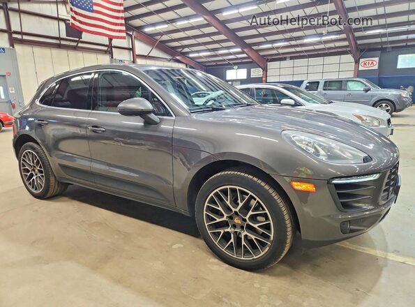 WP1AB2A50GLB42702 2016 PORSCHE MACAN Gray Przód prawy