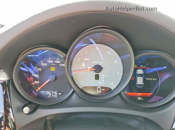 WP1AB2A59KLB33229 2019 PORSCHE MACAN Черный Вид щитка приборов