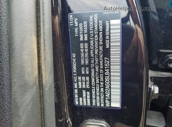 WP1AG2A50SLB41527 2025 PORSCHE MACAN Black VIN კოდის სტიკერის ხედი