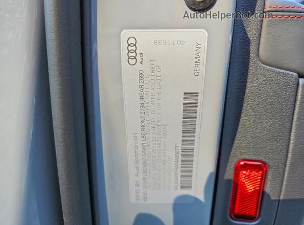 WUAAWCF5XMA900771 2021 AUDI RS5 Серый Вид подкапотного пространства