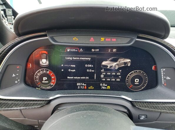 WUABACFX9M7901086 2021 AUDI R8 Black Vista del cuadro de instrumentos