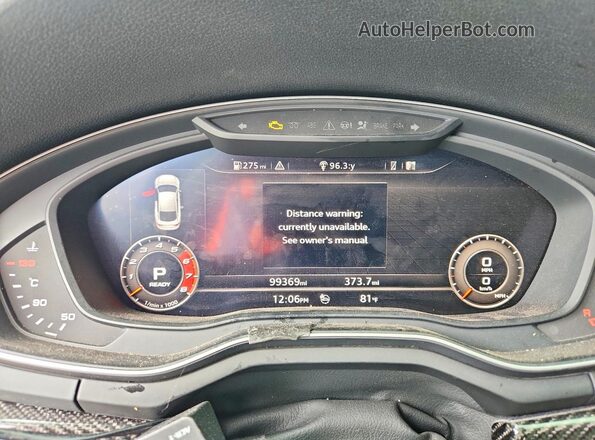 WUACWCF59KA901531 2019 AUDI RS5 Black Вид щитка приладів