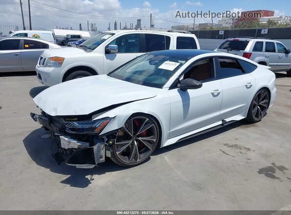 WUAPCBF23NN902486 2022 AUDI RS7 White Առջևի ձախ երեք քառորդ տեսարան