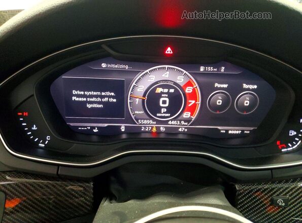 WUAPWAF50JA904810 2018 AUDI RS5 White Vista del cuadro de instrumentos