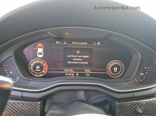 WUAPWAF52JA904078 2018 AUDI RS5 White Instrument cluster view