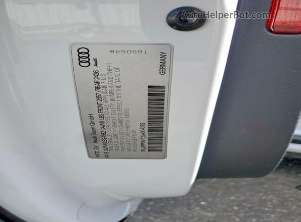 WUAPWAF52JA904078 2018 AUDI RS5 White Engine compartment view