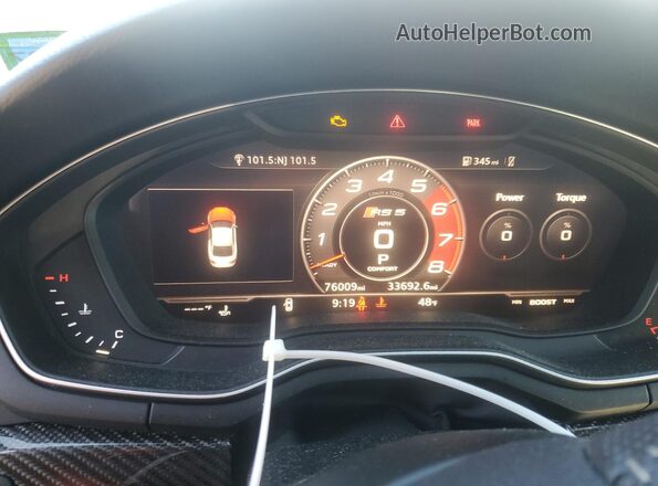 WUAPWAF54JA903790 2018 AUDI RS5 Gray Vista del cuadro de instrumentos