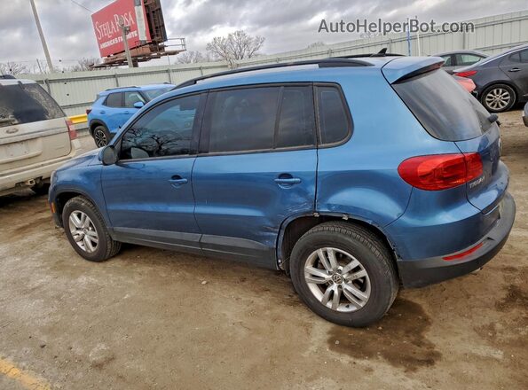 WVGAV7AX3HK024220 2017 VOLKSWAGEN TIGUAN Blue Հետևի ձախ