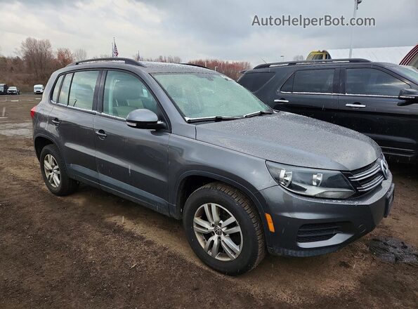 WVGBV7AX8GW598677 2016 VOLKSWAGEN TIGUAN Gray 