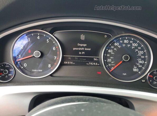 WVGGF7BPXHD006758 2017 VOLKSWAGEN TOUAREG White Вид щитка приладів