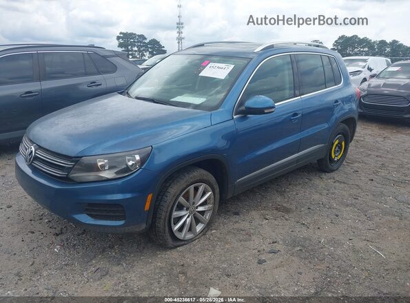 WVGRV7AX6HW506594 2017 VOLKSWAGEN TIGUAN Blue წინა მარცხენა ხედი სამი მეოთხედიდან