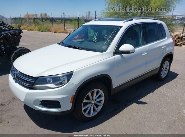 WVGRV7AX8HK003205 2017 VOLKSWAGEN TIGUAN White Առջևի ձախ երեք քառորդ տեսարան