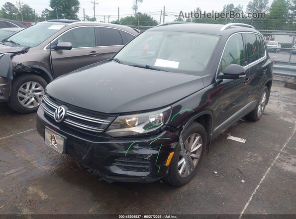 WVGSV7AX2HK015142 2017 VOLKSWAGEN TIGUAN Black წინა მარცხენა ხედი სამი მეოთხედიდან
