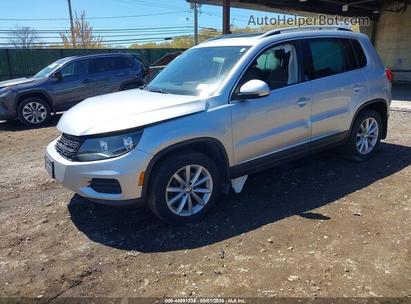 WVGSV7AX9HK007930 2017 VOLKSWAGEN TIGUAN Silver წინა მარცხენა ხედი სამი მეოთხედიდან