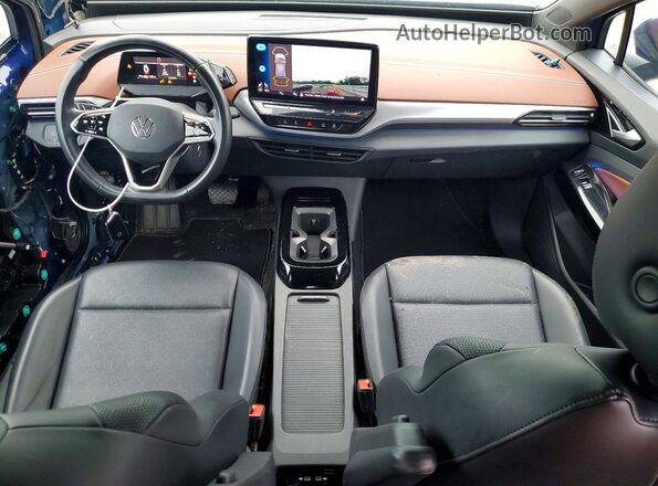 WVGUNPE2XMP063721 2021 VOLKSWAGEN ID.4 Blue წინა პანელის ხედი