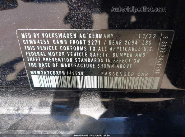 WVW2A7CDXPW149598 2023 VOLKSWAGEN GOLF Black Widok komory silnika