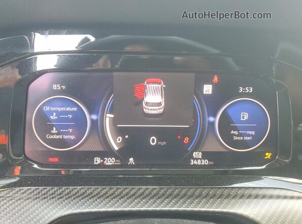WVWBB7CD8PW139391 2023 VOLKSWAGEN GOLF Blue ხელსაწყოთა პანელის ხედი