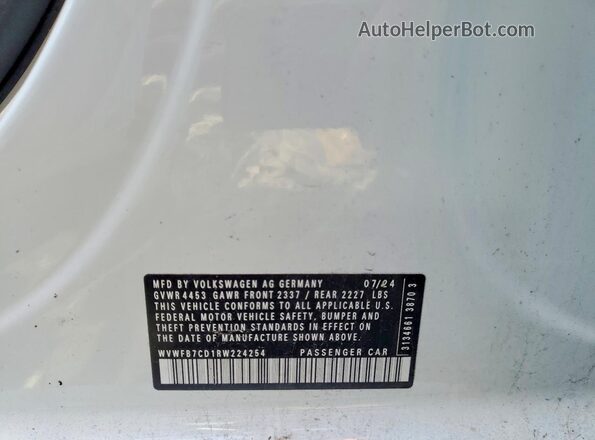 WVWFB7CD1RW224254 2024 VOLKSWAGEN GOLF Белый Вид подкапотного пространства