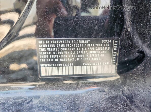 WVWSA7CD6RW223036 2024 VOLKSWAGEN GTI Black ძრავის განყოფილების ხედი
