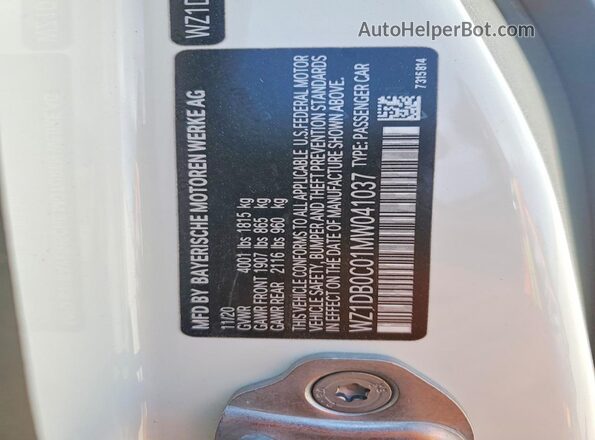 WZ1DB0C01MW041037 2021 TOYOTA GR Белый Вид подкапотного пространства