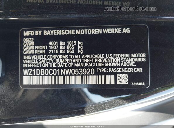 WZ1DB0C01NW053920 2022 TOYOTA GR SUPRA Black Widok komory silnika