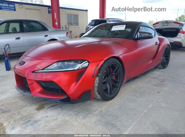 WZ1DB0C09NW046813 2022 TOYOTA GR SUPRA Red წინა მარცხენა ხედი სამი მეოთხედიდან