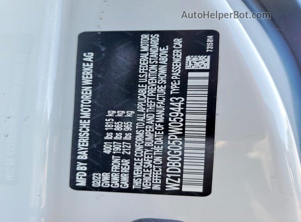 WZ1DB0G05PW059443 2023 TOYOTA GR White Widok komory silnika