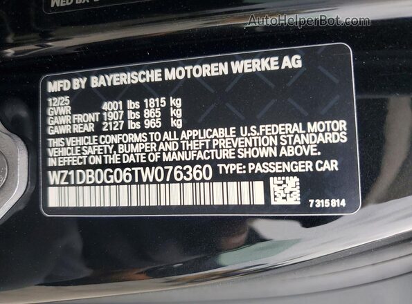 WZ1DB0G06TW076360 2026 TOYOTA GR Black ძრავის განყოფილების ხედი