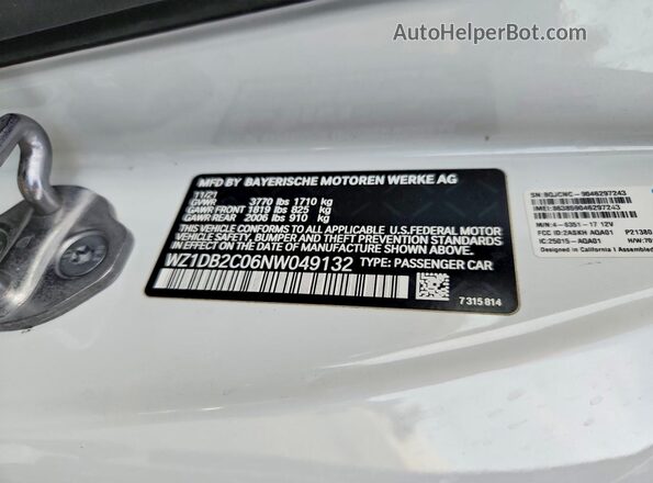 WZ1DB2C06NW049132 2022 TOYOTA GR Двухцветный Вид подкапотного пространства