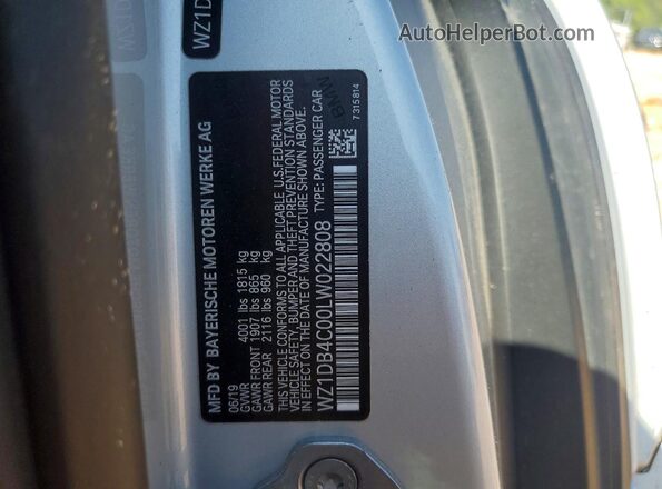 WZ1DB4C00LW022808 2020 TOYOTA GR Silver 