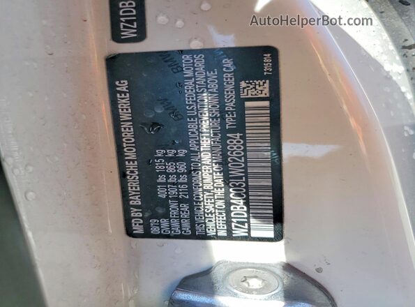 WZ1DB4C03LW026884 2020 TOYOTA GR White Engine compartment view